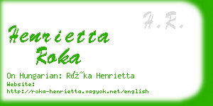 henrietta roka business card